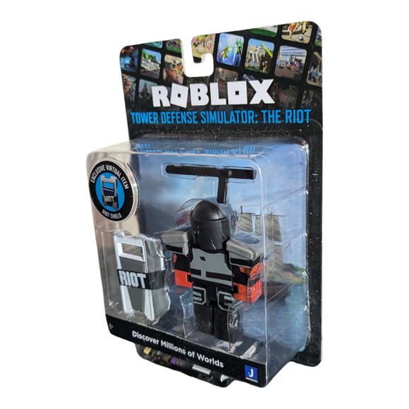 Roblox 3" Figure Tower Defense Simulator:  THE RIOT w/ Virtual Item Code - Picture 2 of 5